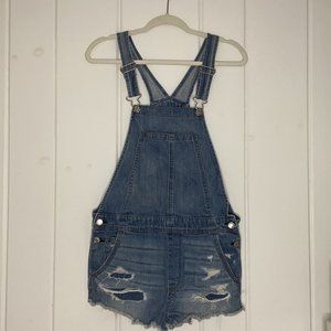 AE Denim Short Overall